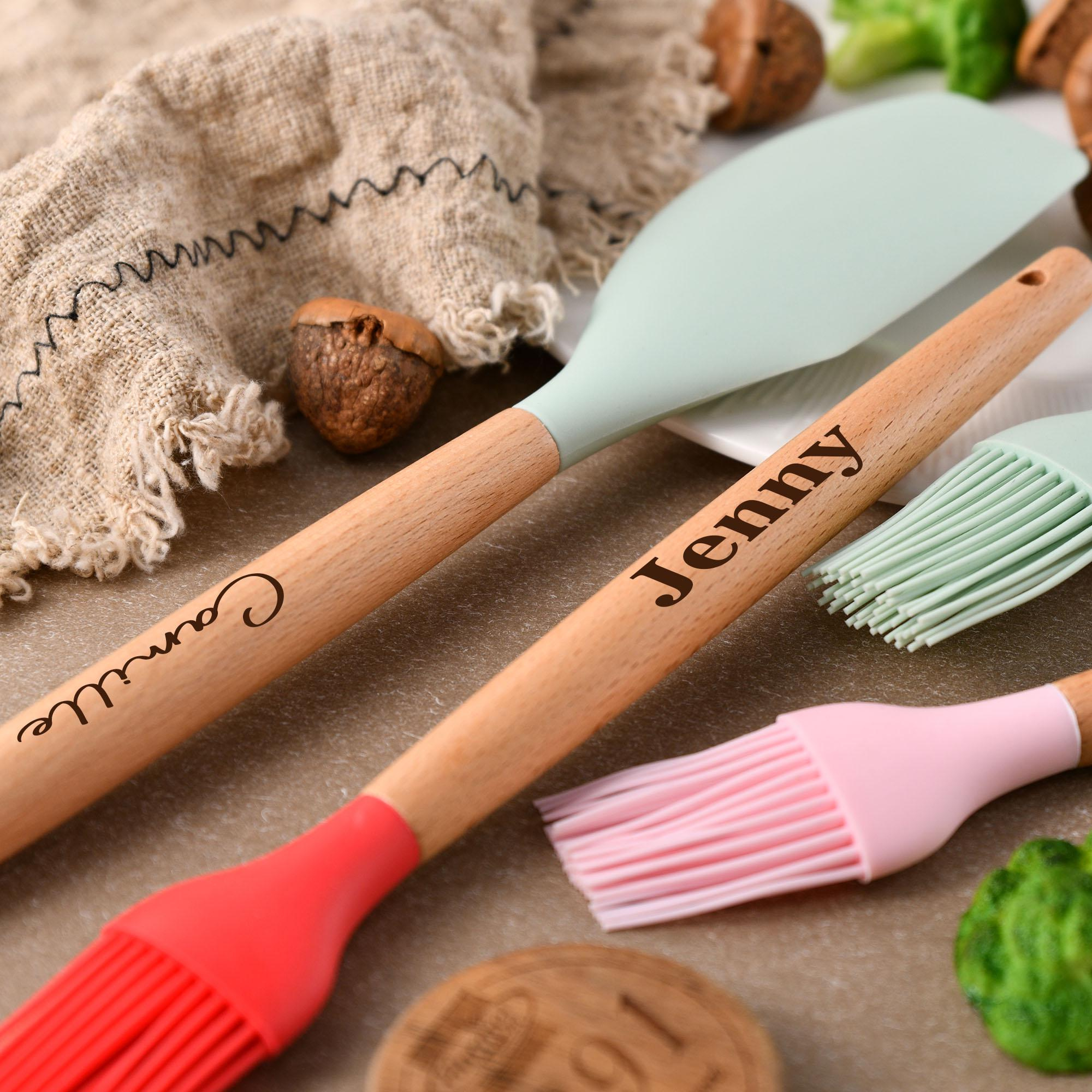 Personalized Name Engraving Silicone Kitchen Utensils 3-Piece Set for Unique & Love | JNSTool13