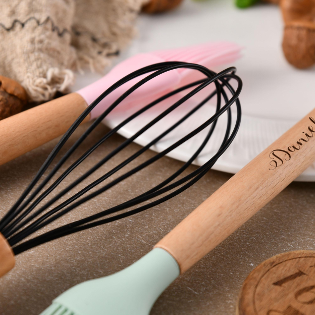 Personalized Name Engraving Silicone Kitchen Utensils 3-Piece Set for Unique & Love | JNSTool13