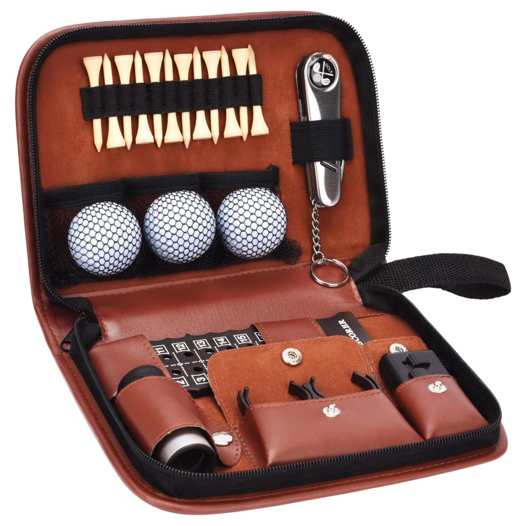 Personalized Leather Monogram Multifunctional Golf Bag | JNSBag74