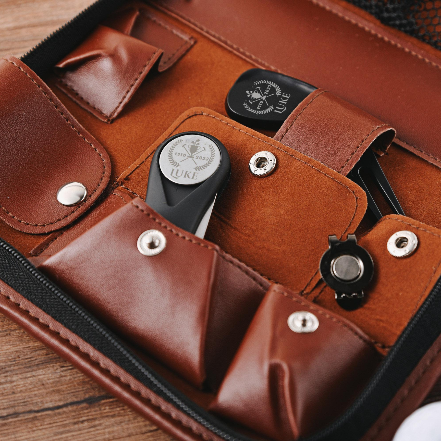 Personalized Leather Monogram Multifunctional Golf Bag | JNSBag74