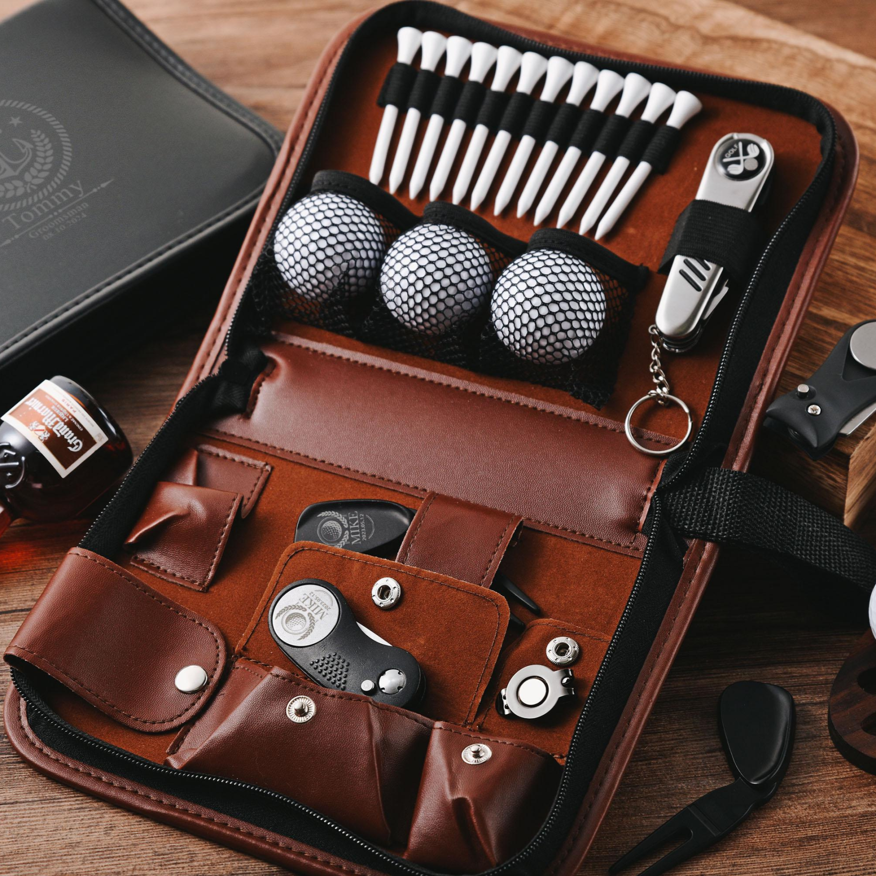 Personalized Leather Monogram Multifunctional Golf Bag | JNSBag74