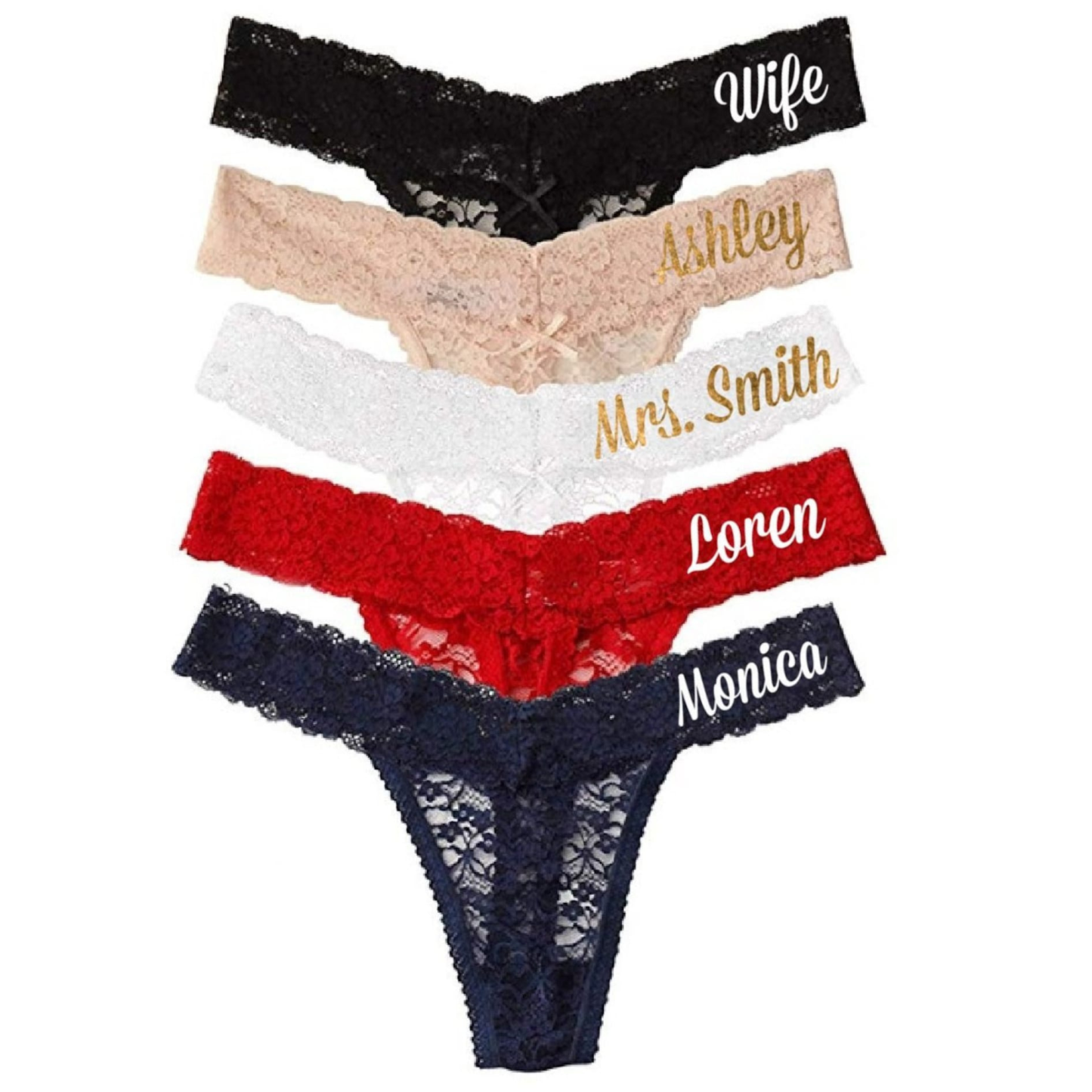 Personalized Glitter Name Lace Thong for Unique & Love | JNSCloth22