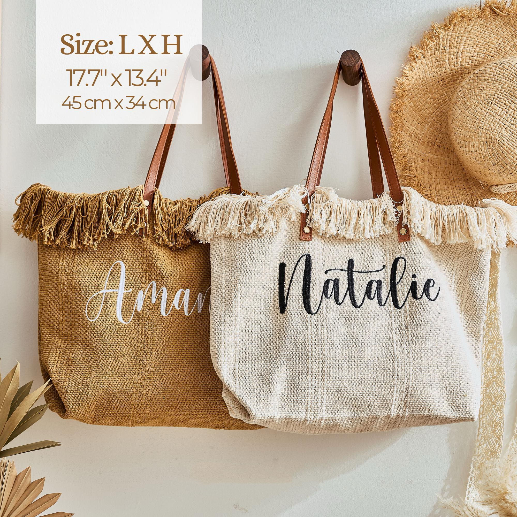 Personalized Name Embroidered Bridesmaid Proposal Canvas Bags | JNSBag80