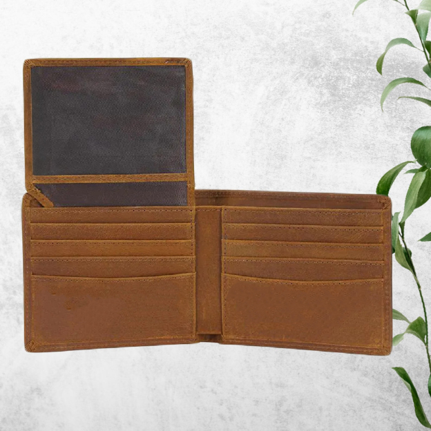 Personalized Fist Bump Dad Kids Name Leather Wallet for Unique & Love | JNSBag91