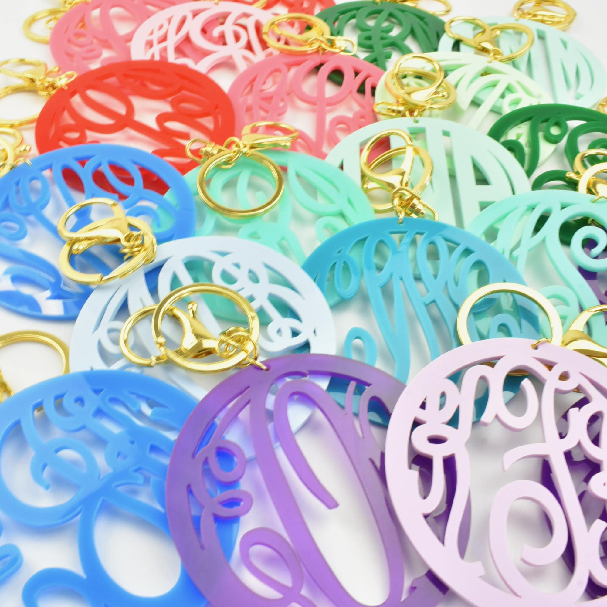 Personalized Monogram Acrylic Cutout Keychain For Unique & Love | JNSDec200