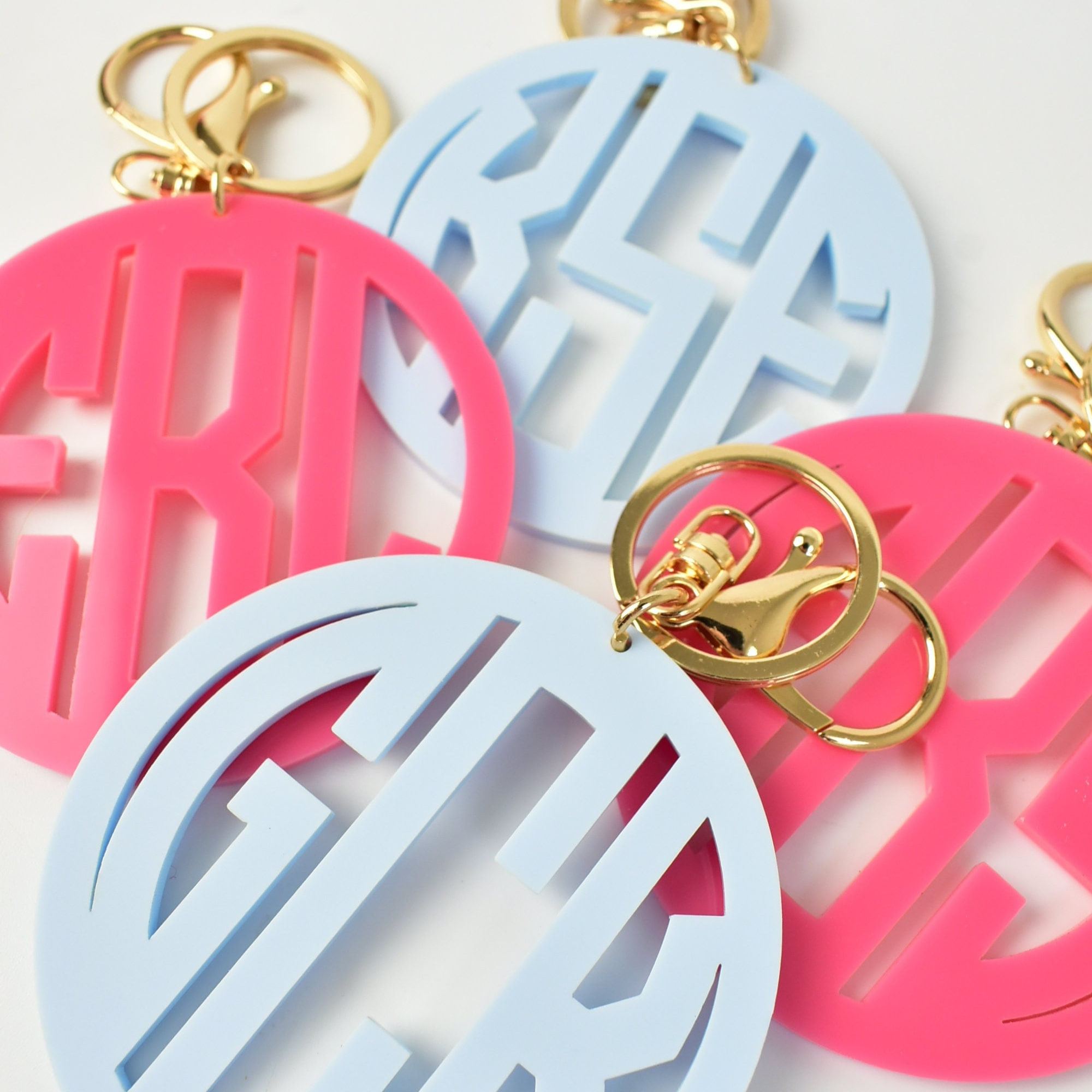 Personalized Monogram Acrylic Cutout Keychain For Unique & Love | JNSDec200