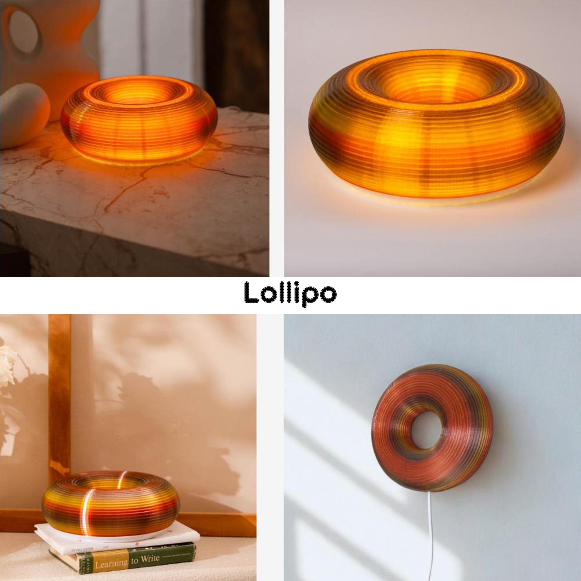 Vintage Ambient Mood Modern Sculptural Donut Lamp For Unique & Love | JNSDec205