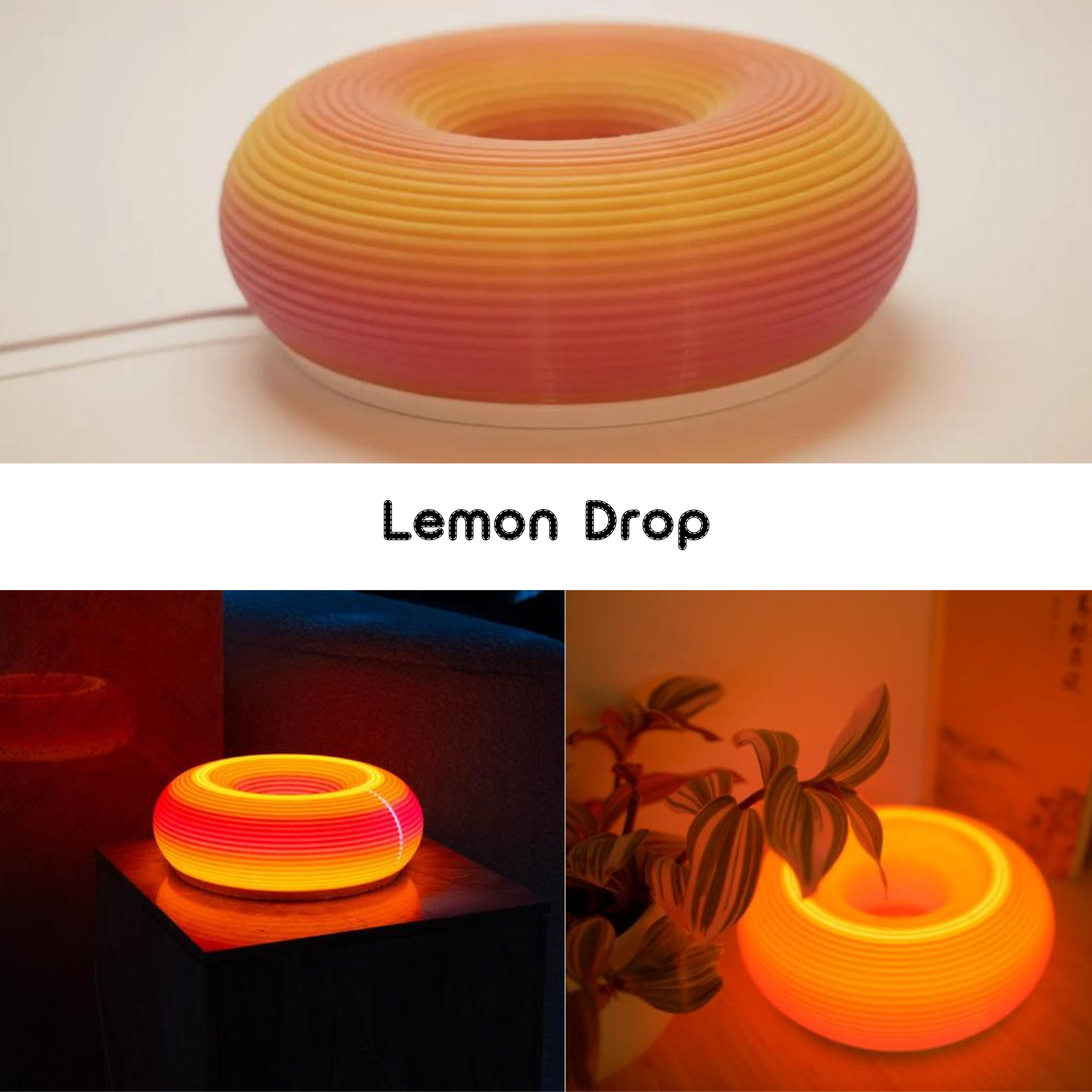 Vintage Ambient Mood Modern Sculptural Donut Lamp For Unique & Love | JNSDec205