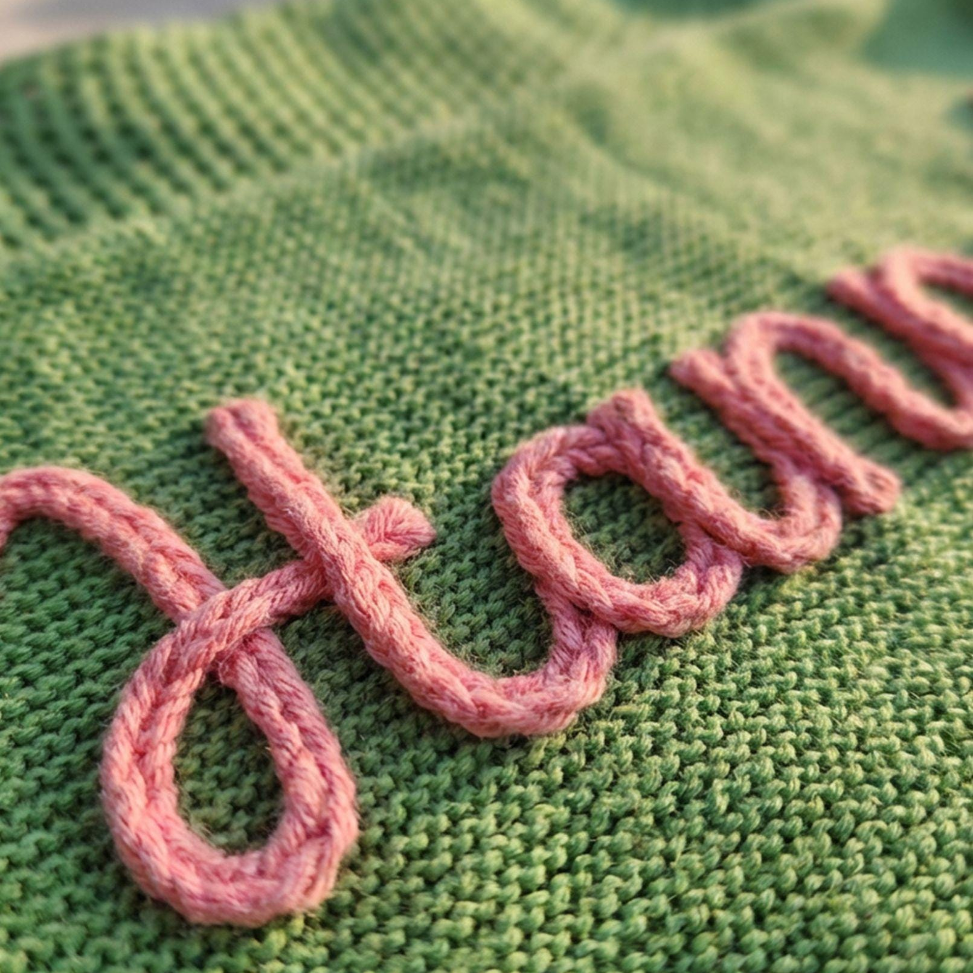 Personalized Hand Embroidered Knit Beach Bag for Unique & Love | JNSBag129