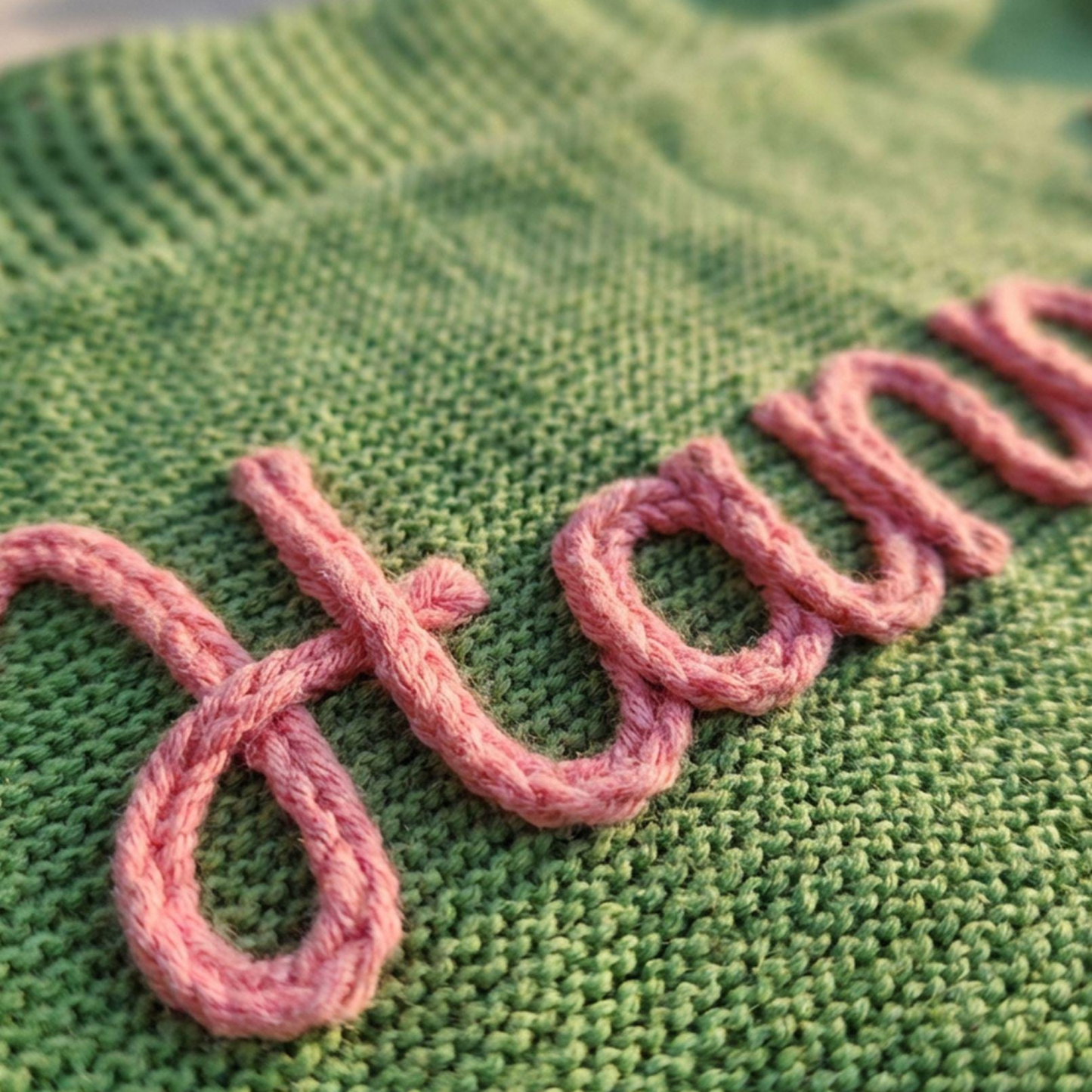 Personalized Hand Embroidered Knit Beach Bag for Unique & Love | JNSBag129