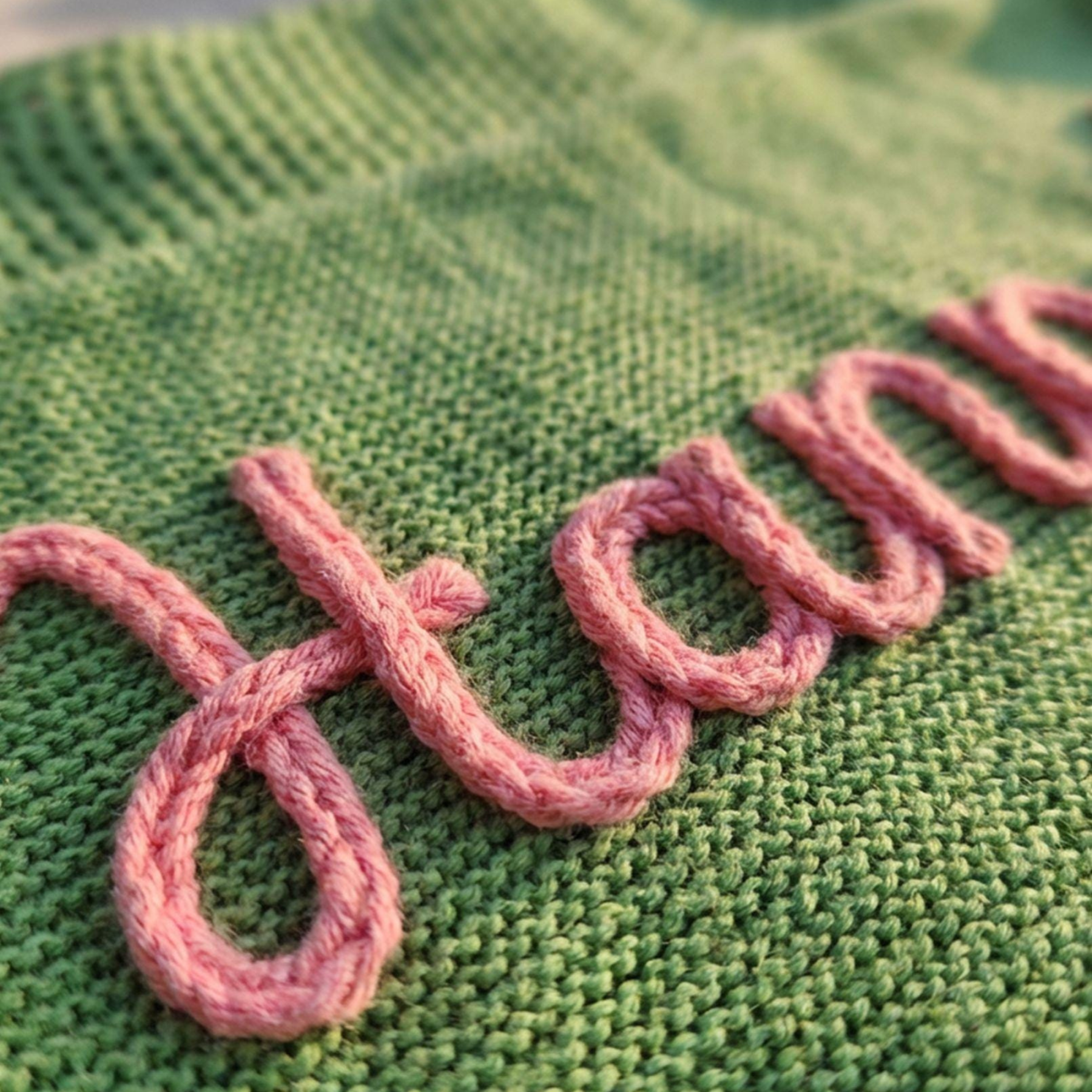 Personalized Hand Embroidered Knit Beach Bag for Unique & Love | JNSBag129
