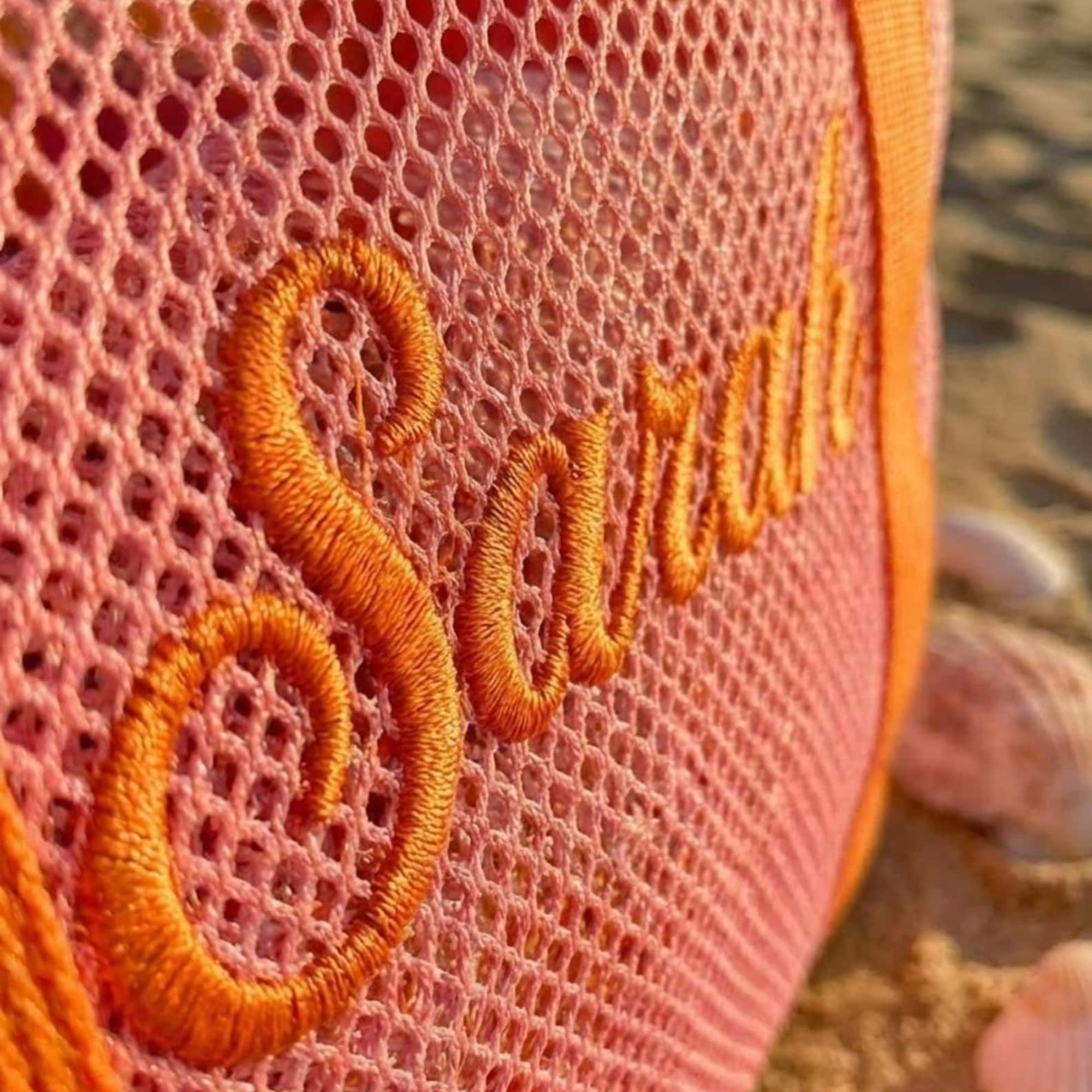 Personalized Embroidered Mesh Beach Bag for Unique & Love | JNSBag132