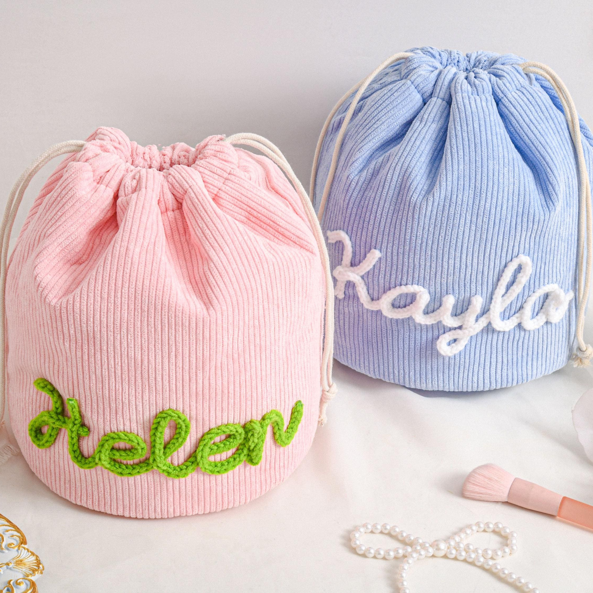 Personalized Hand Embroidered Makeup Bag for Unique & Love | JNSBag135