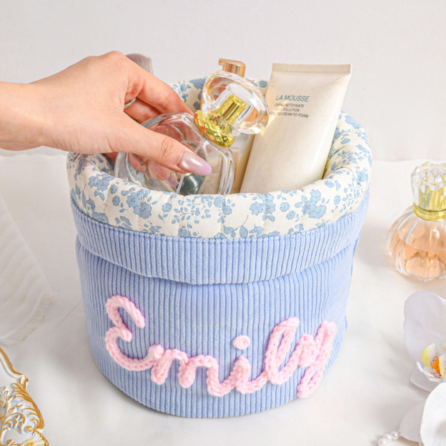 Personalized Hand Embroidered Makeup Bag for Unique & Love | JNSBag135
