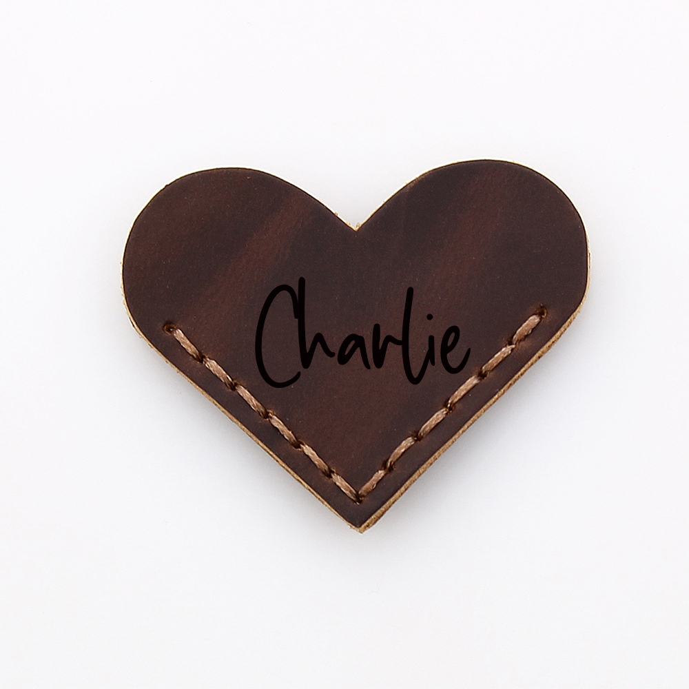 Personalized Genuine Leather Heart Corner Bookmark for Unique & Love | JNSDec116