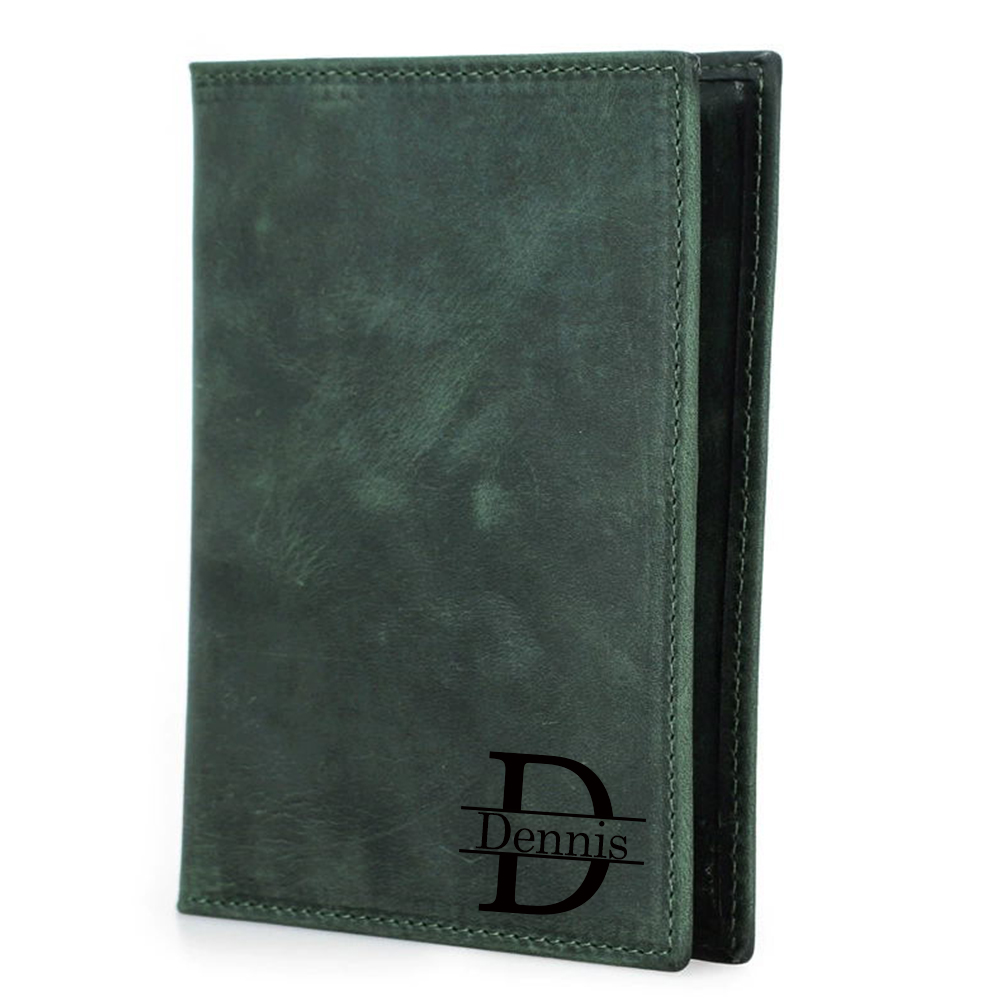Personalized Monogram Leather AirTag Passport Holder Wallet for Unique & Love | JNSCase09