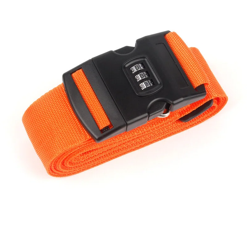 Personalized Name Embroidery Luggage Strap Belt With Combination Lock | JNSDec196