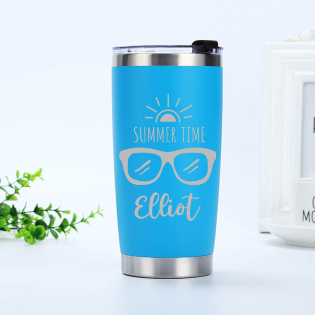 Personalized Name 20oz Vacation Stainless Steel Insulated Tumbler | JNSBottle02