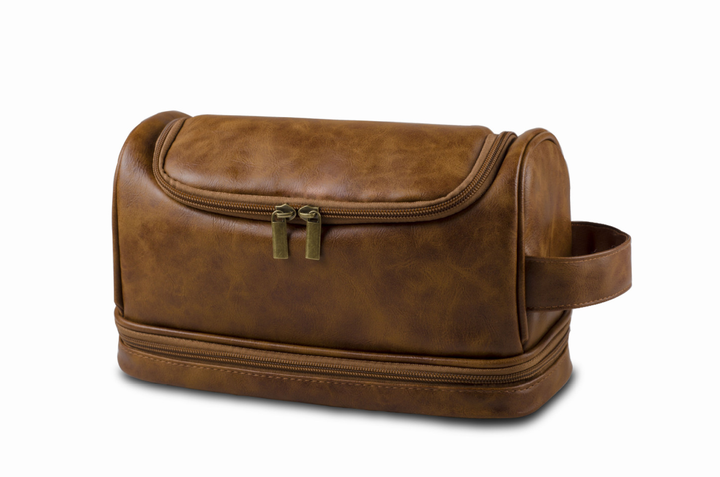 Personalized Leather Monogram Engraved Wash Bag for Unique & Love | JNSBag07