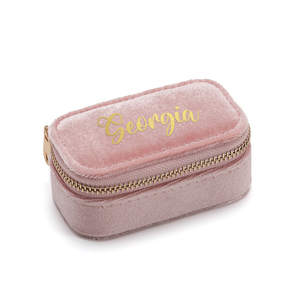 Personalized Name Velvet Portable Jewellery Box | JNSBag70