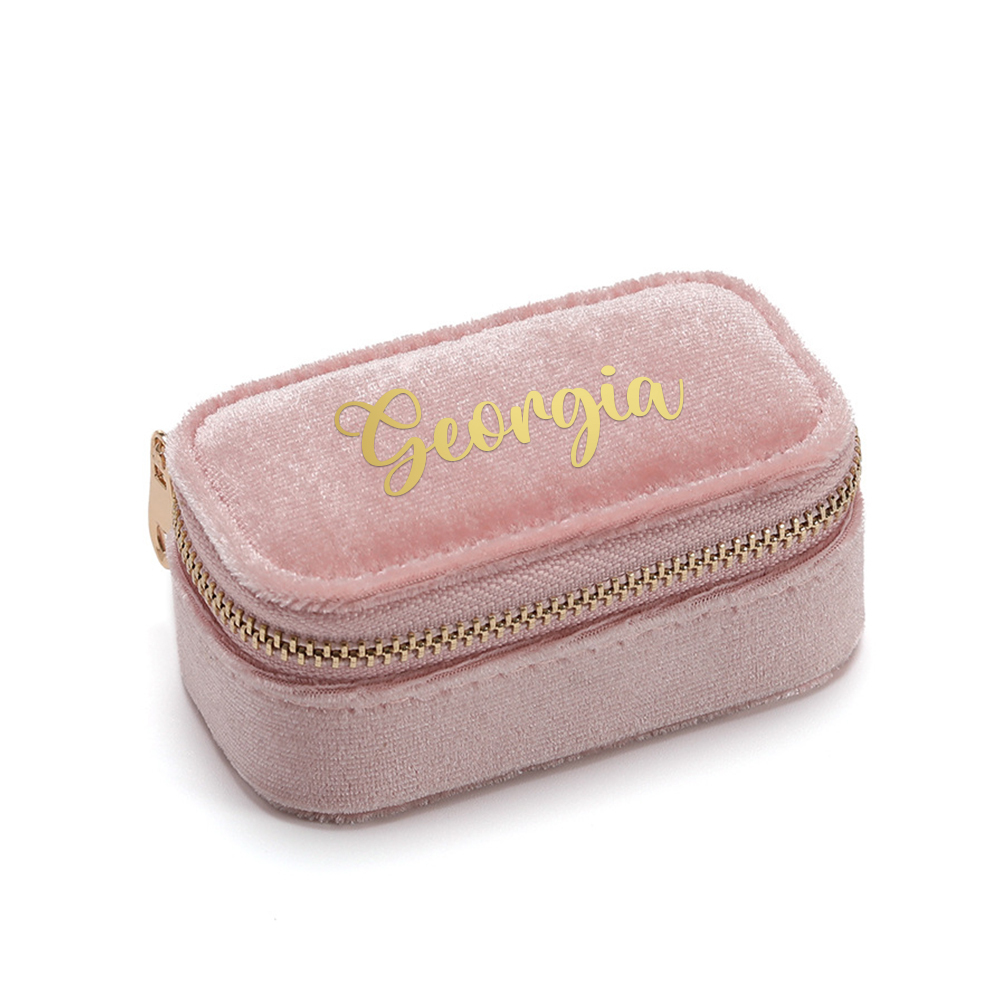 Personalized Name Velvet Portable Jewellery Box | JNSBag70