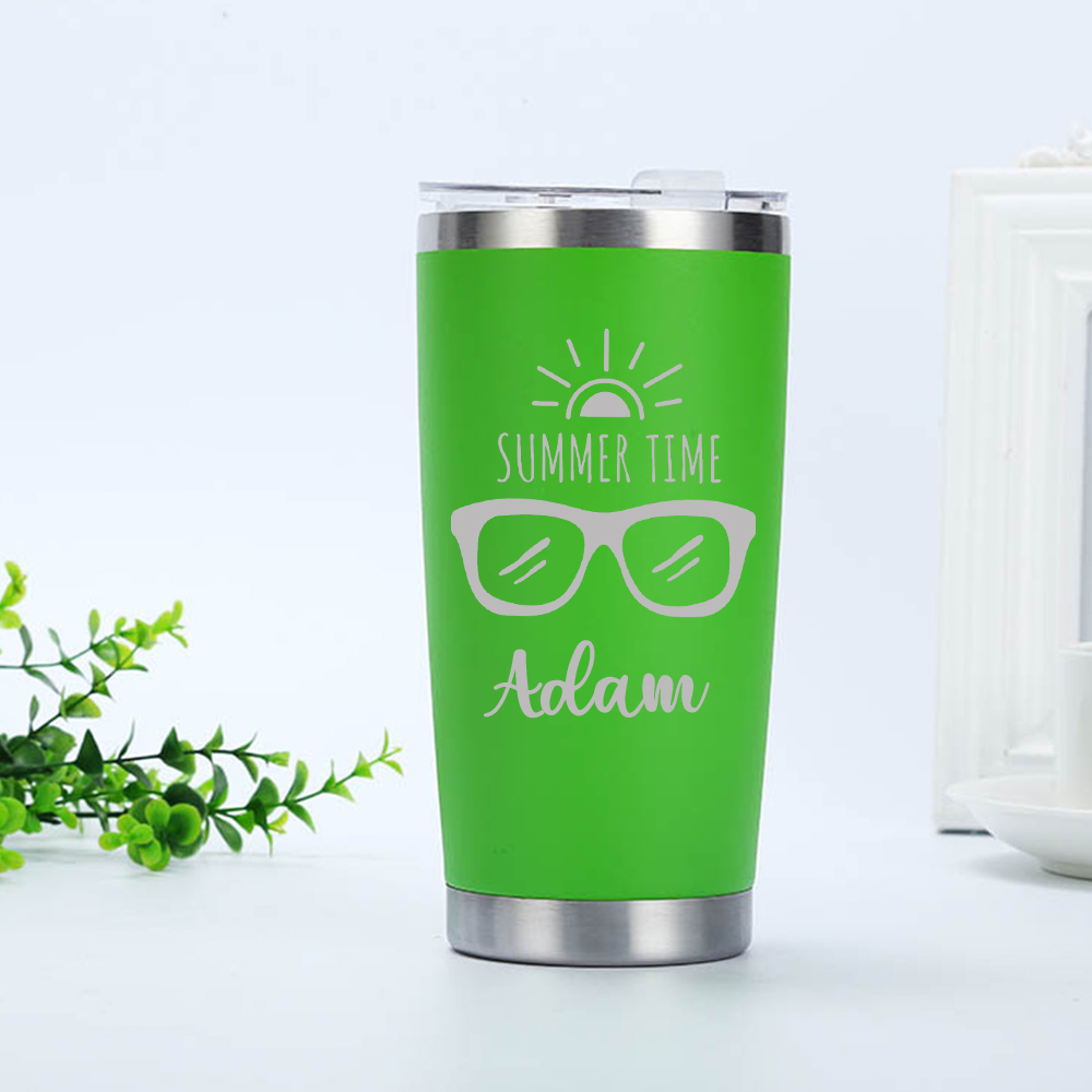 Personalized Name 20oz Vacation Stainless Steel Insulated Tumbler | JNSBottle02