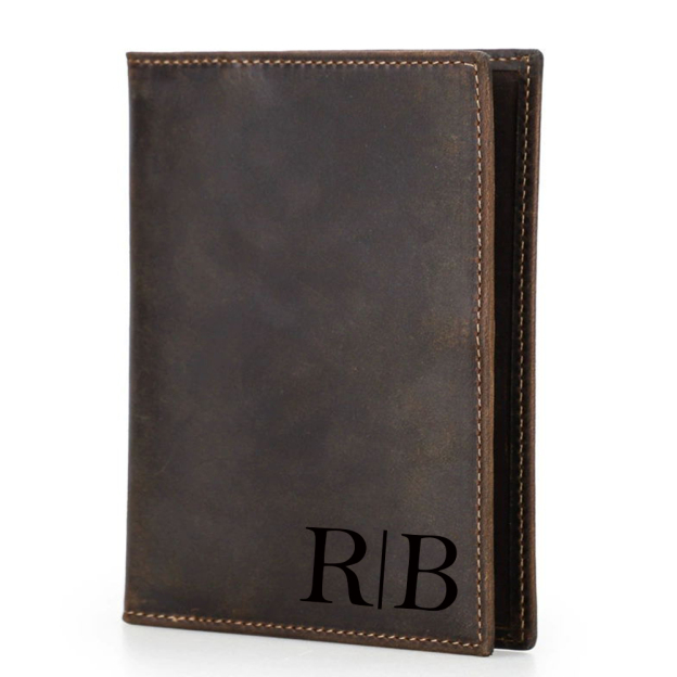 Personalized Monogram Leather AirTag Passport Holder Wallet for Unique & Love | JNSCase09