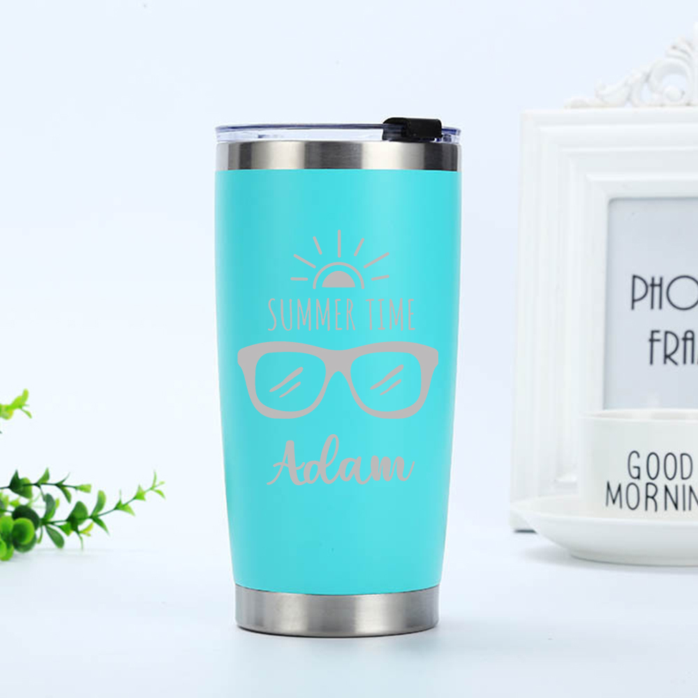 Personalized Name 20oz Vacation Stainless Steel Insulated Tumbler | JNSBottle02