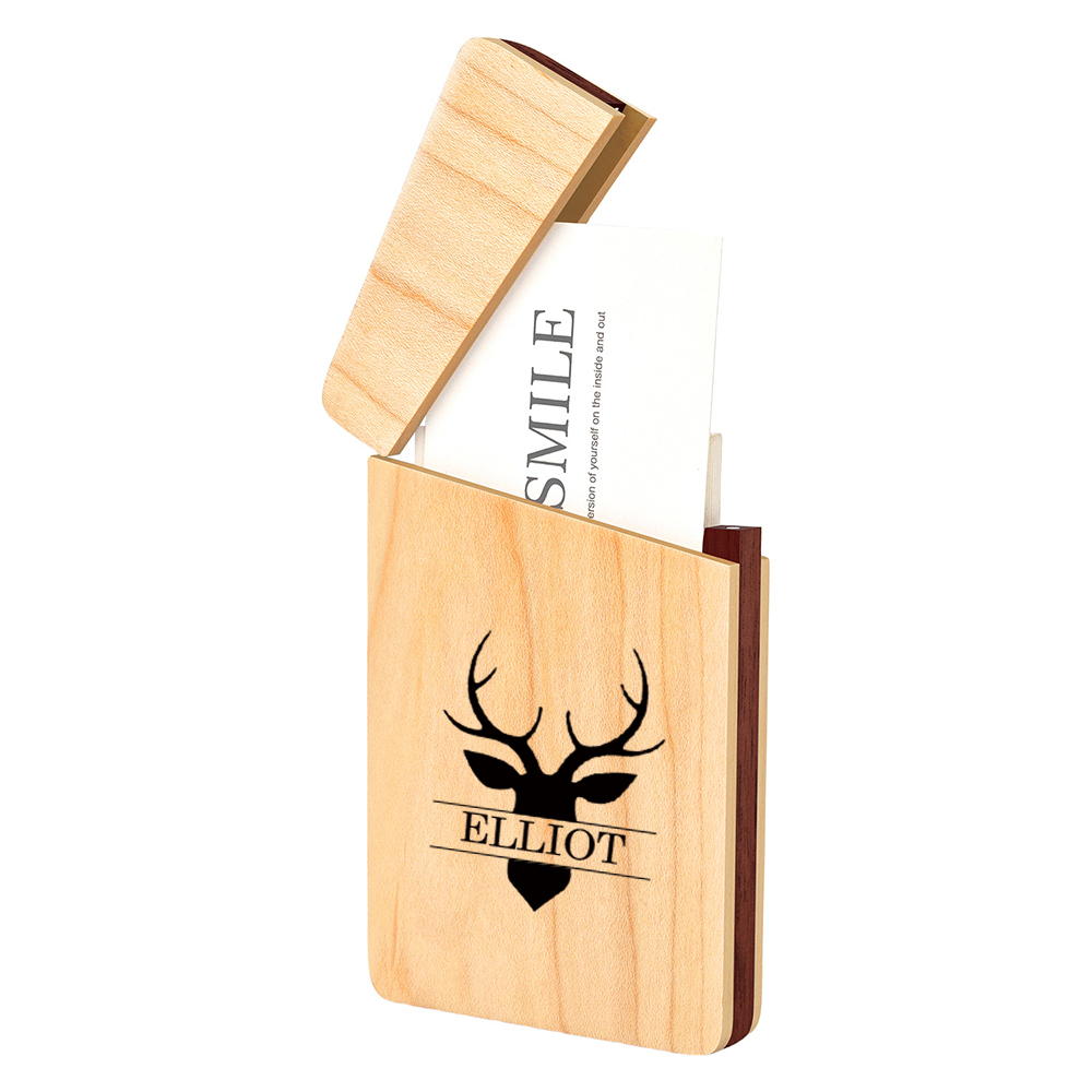 Personalized Monogram Engraved Business Card Holder with Magnetic Closure | JNSCase06