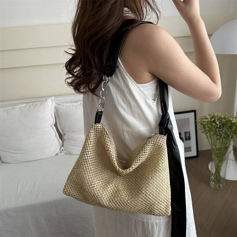 Personalized Handmade Embroidered Personalized Straw Crossbody Bag for Unique & Love | JNSBag142