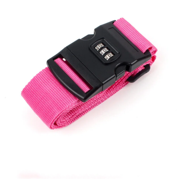 Personalized Name Embroidery Luggage Strap Belt With Combination Lock | JNSDec196