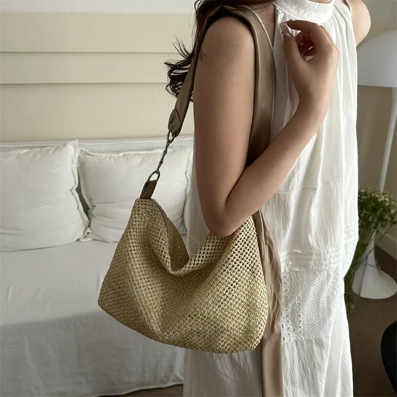 Personalized Handmade Embroidered Personalized Straw Crossbody Bag for Unique & Love | JNSBag142