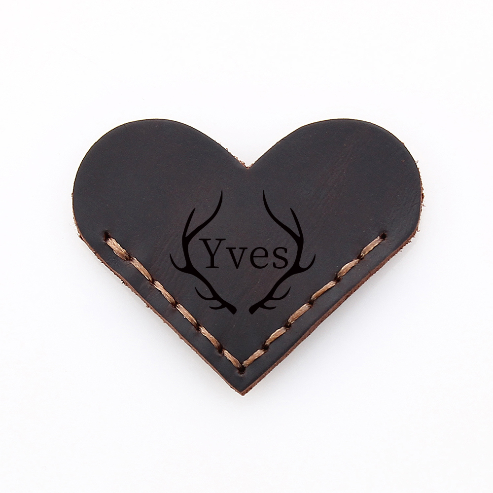 Personalized Genuine Leather Heart Corner Bookmark for Unique & Love | JNSDec116