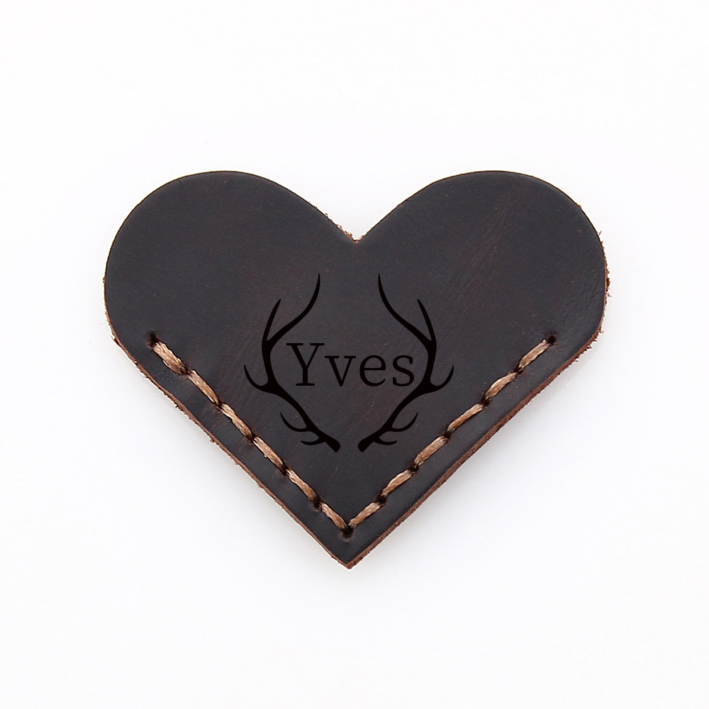 Personalized Genuine Leather Heart Corner Bookmark for Unique & Love | JNSDec116