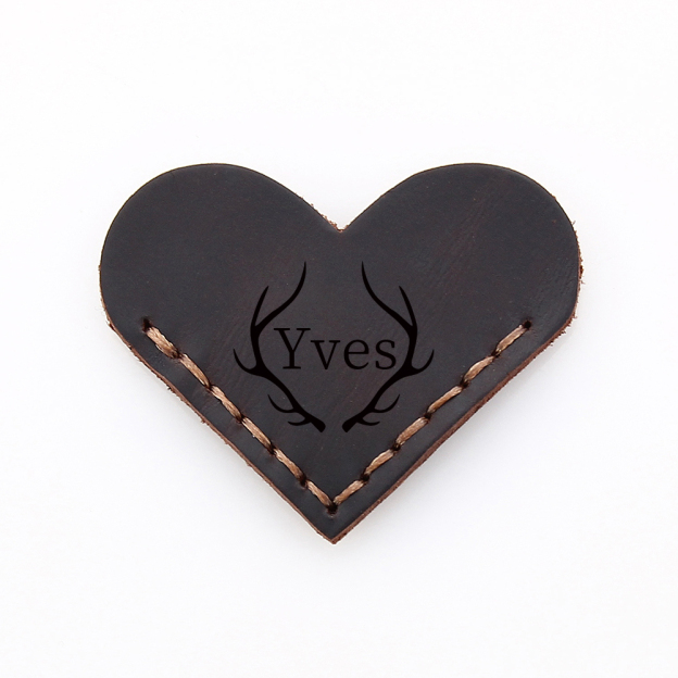 Personalized Genuine Leather Heart Corner Bookmark for Unique & Love | JNSDec116
