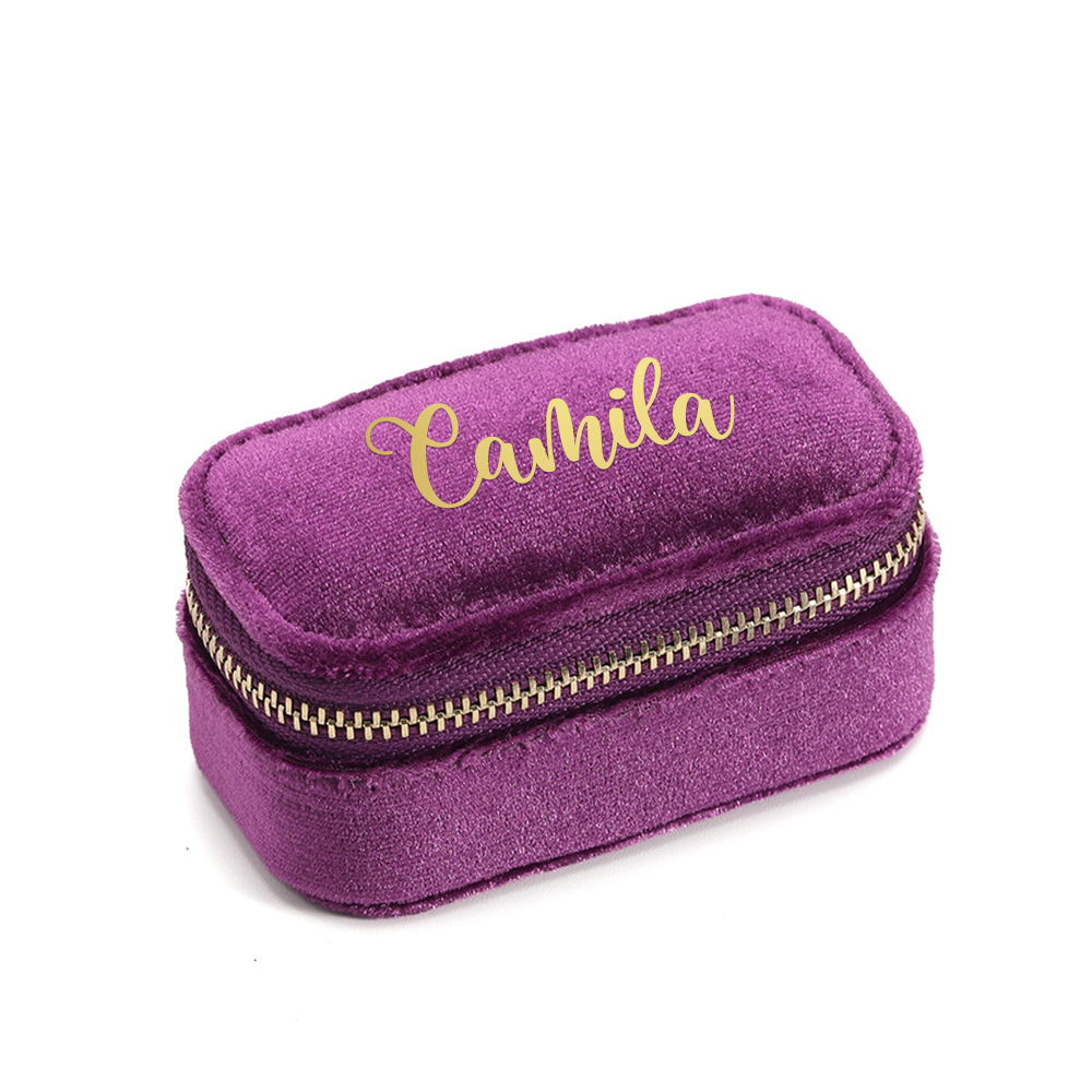 Personalized Name Velvet Portable Jewellery Box | JNSBag70