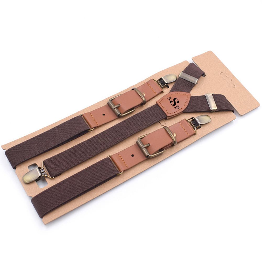Personalized Monogrammed Leather Patch Braces for Unique & Love | JNSCloth40