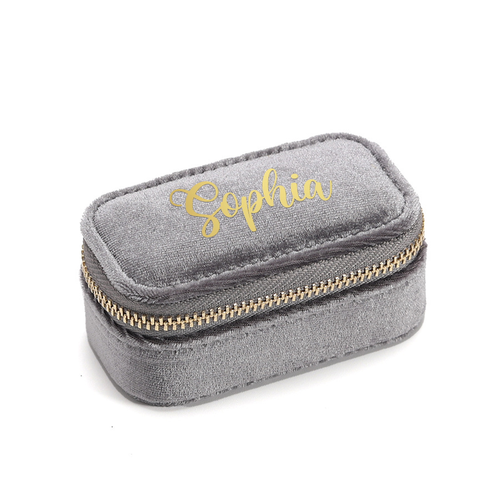 Personalized Name Velvet Portable Jewellery Box | JNSBag70
