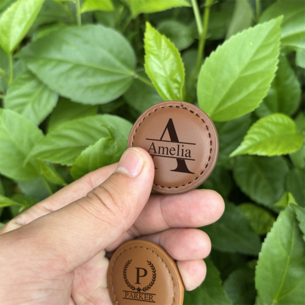 Personalized Leather Golf Ball Marker | JNSTool10