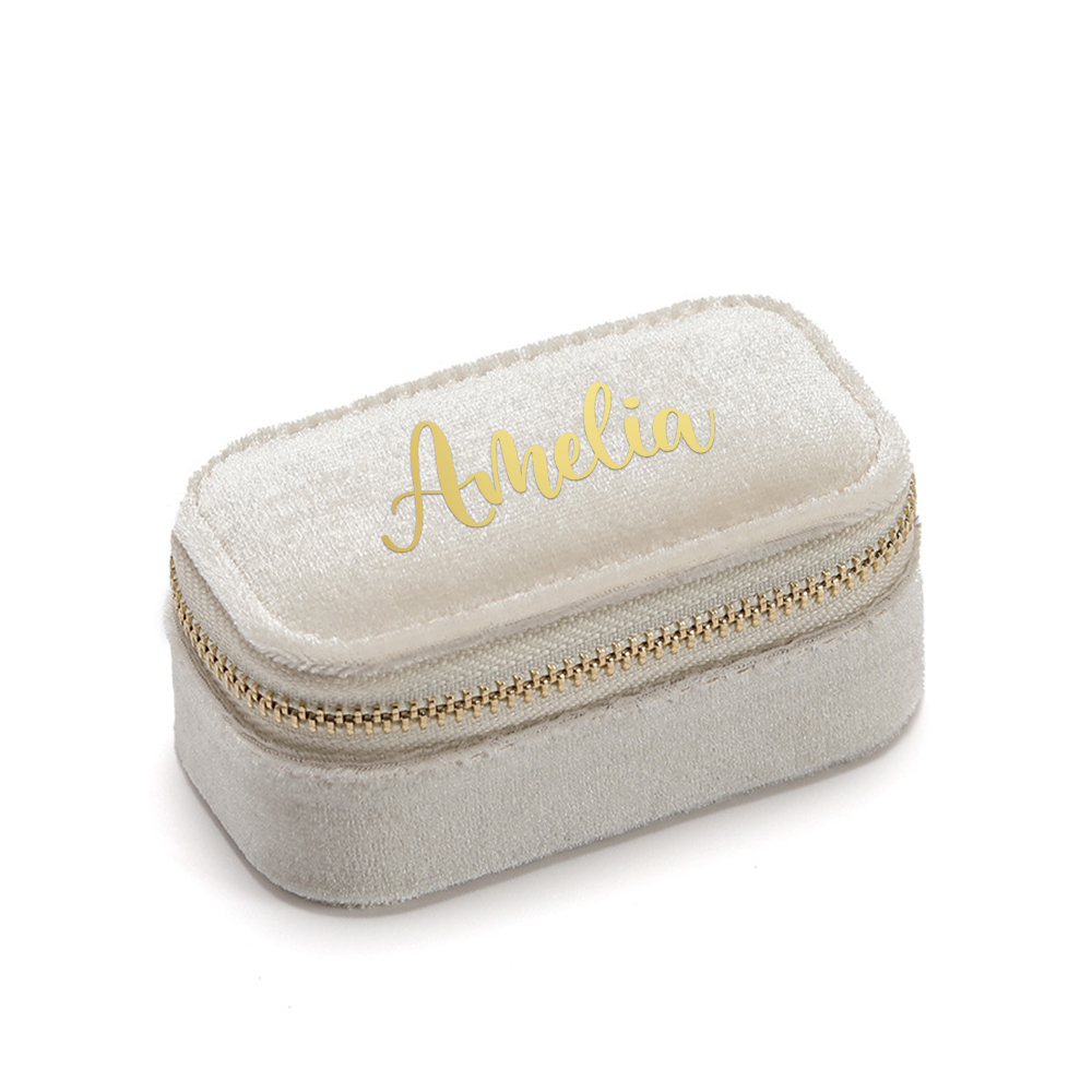 Personalized Name Velvet Portable Jewellery Box | JNSBag70