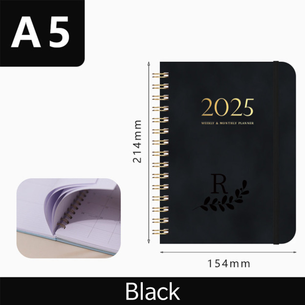 Personalized Leather 2025 Weekly & Monthly Planner Notebook | JNSDec117