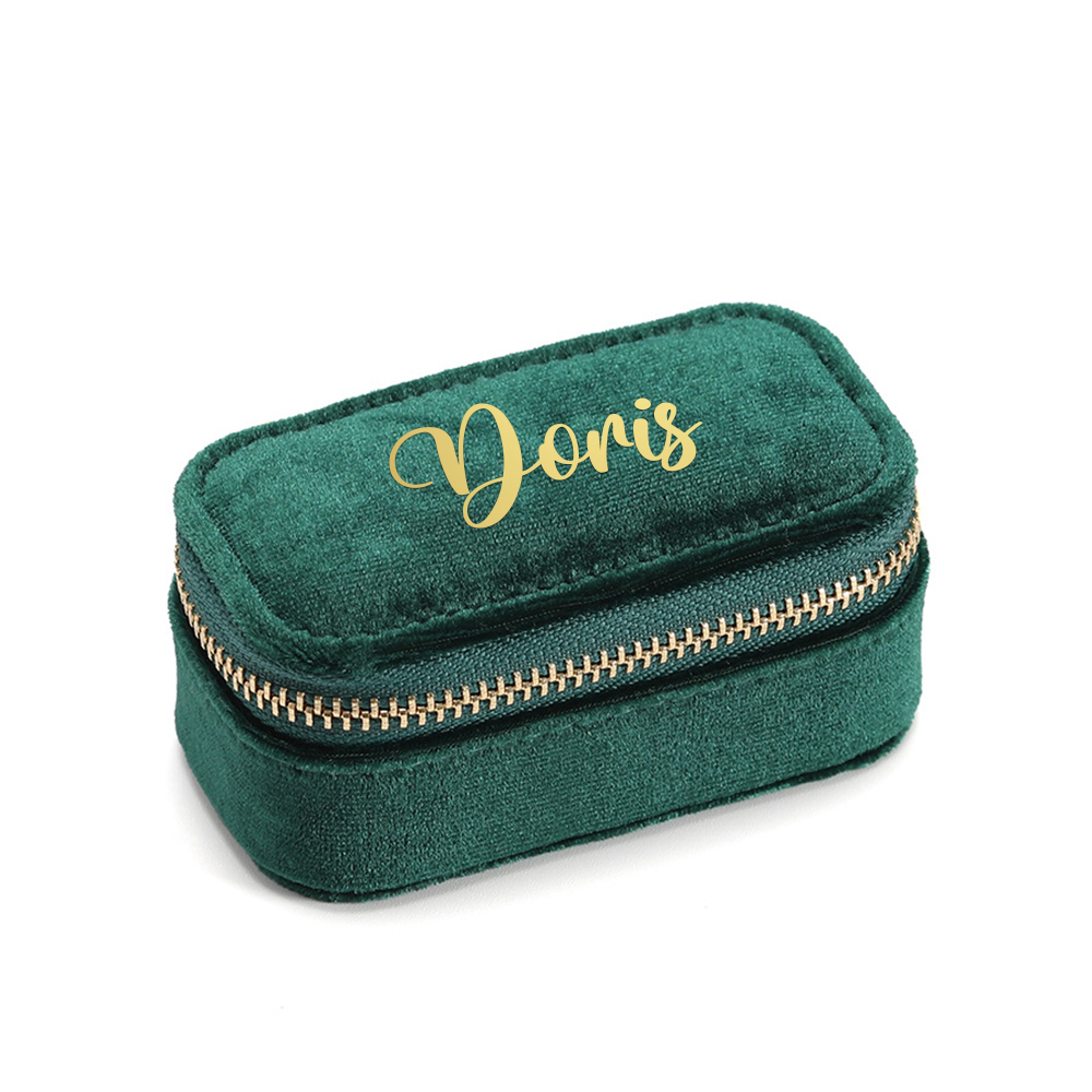 Personalized Name Velvet Portable Jewellery Box | JNSBag70