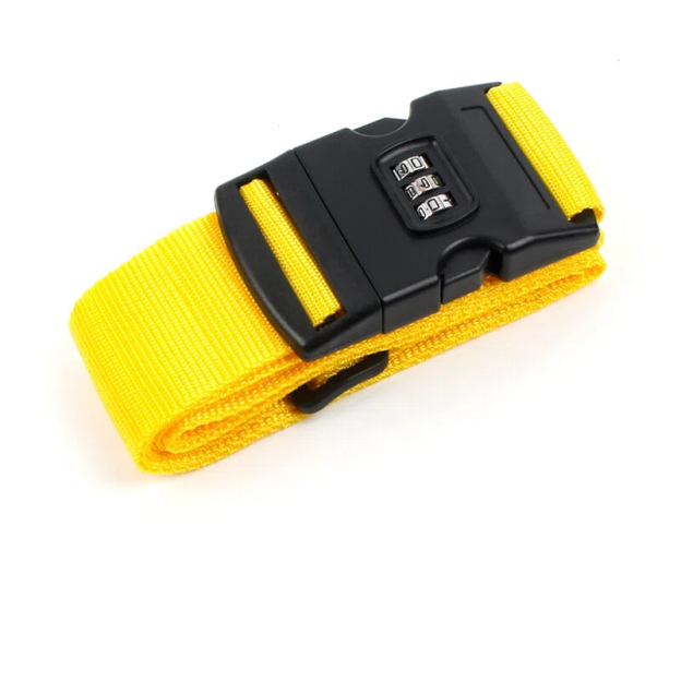Personalized Name Embroidery Luggage Strap Belt With Combination Lock | JNSDec196