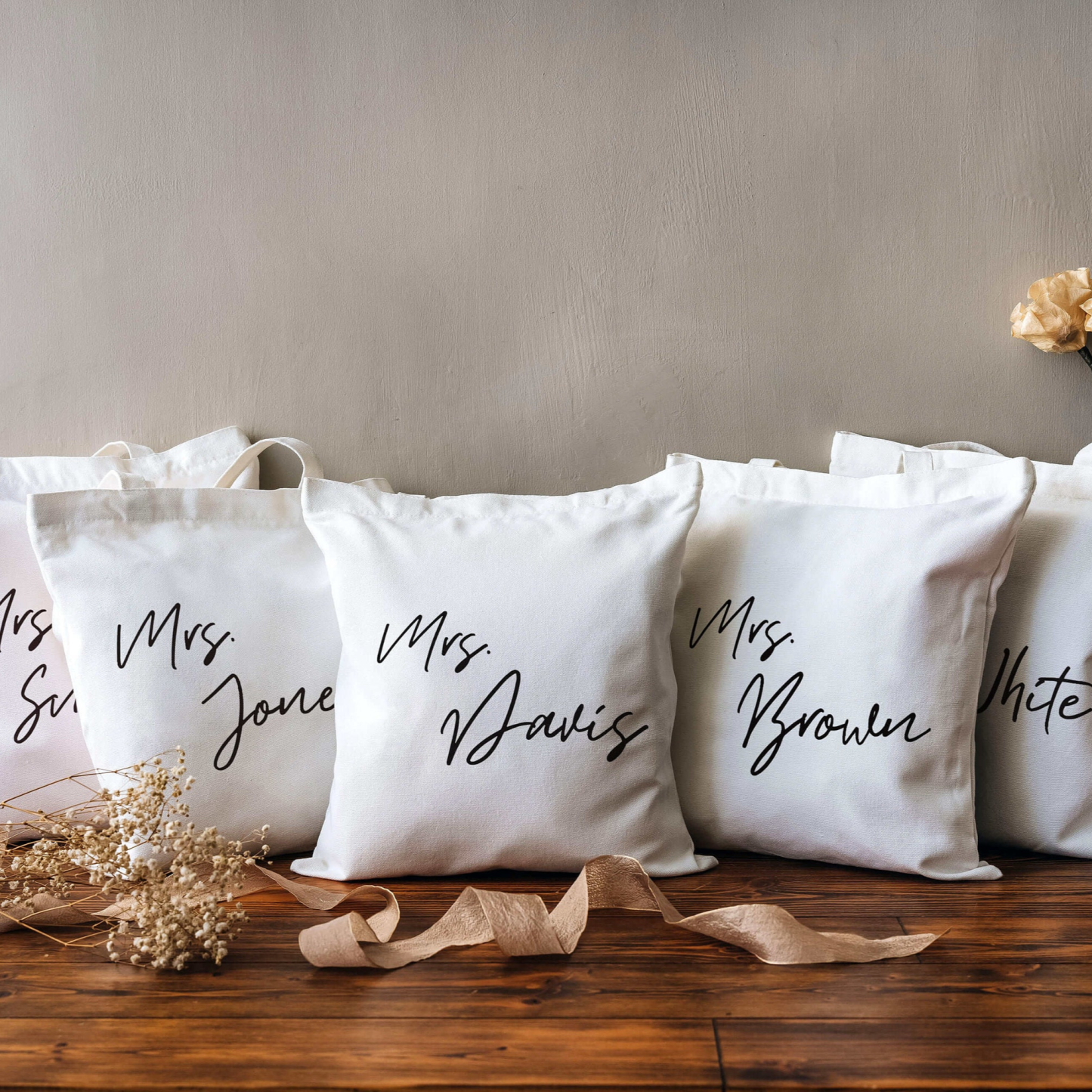 Personalized Birth Month Flower Canvas Tote Bag for Unique & Love | JNSBag12