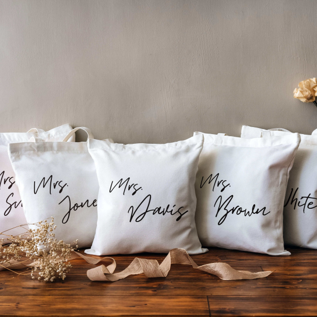 Personalized Birth Month Flower Canvas Tote Bag for Unique & Love | JNSBag12