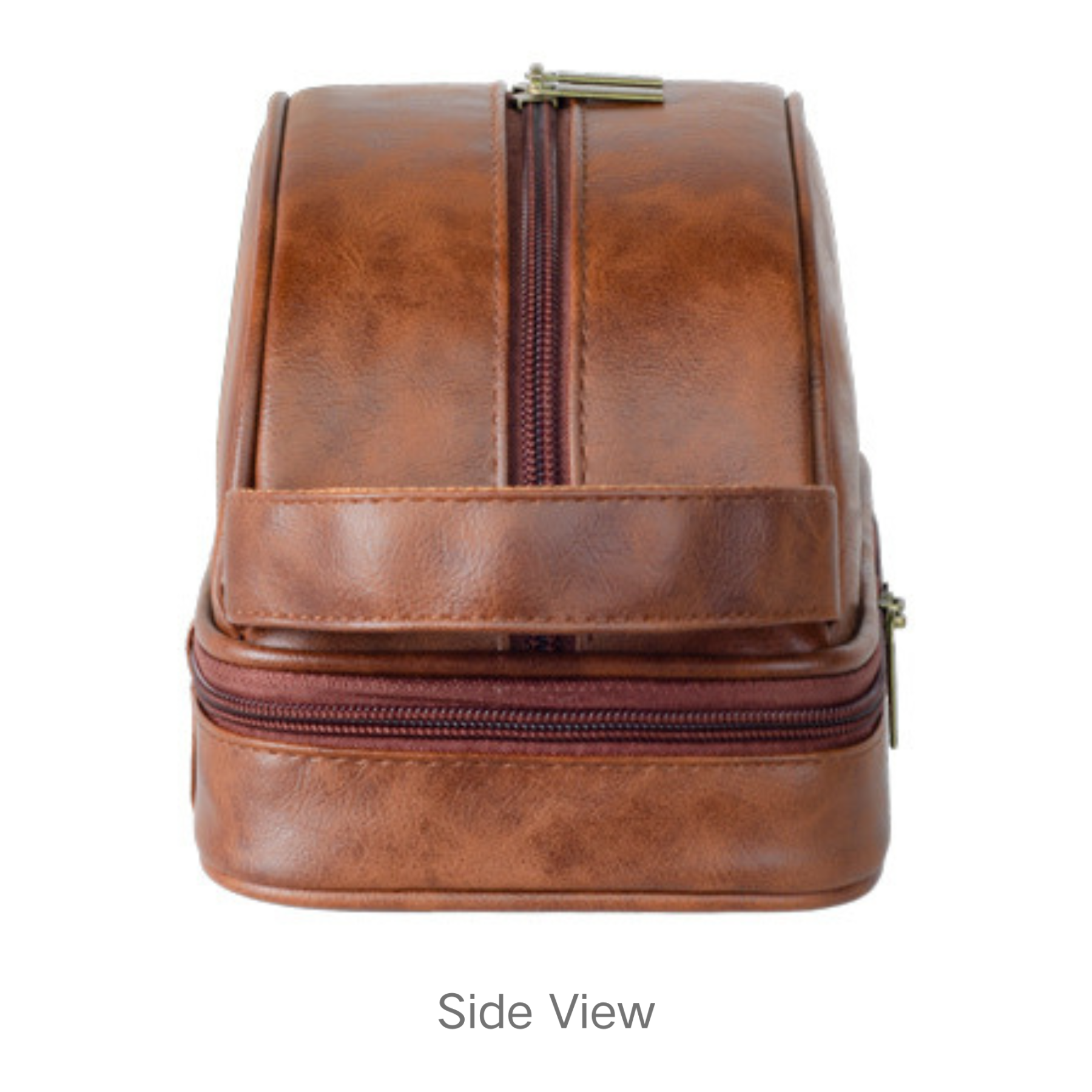 Personalized Leather Monogram Engraved Wash Bag for Unique & Love | JNSBag35