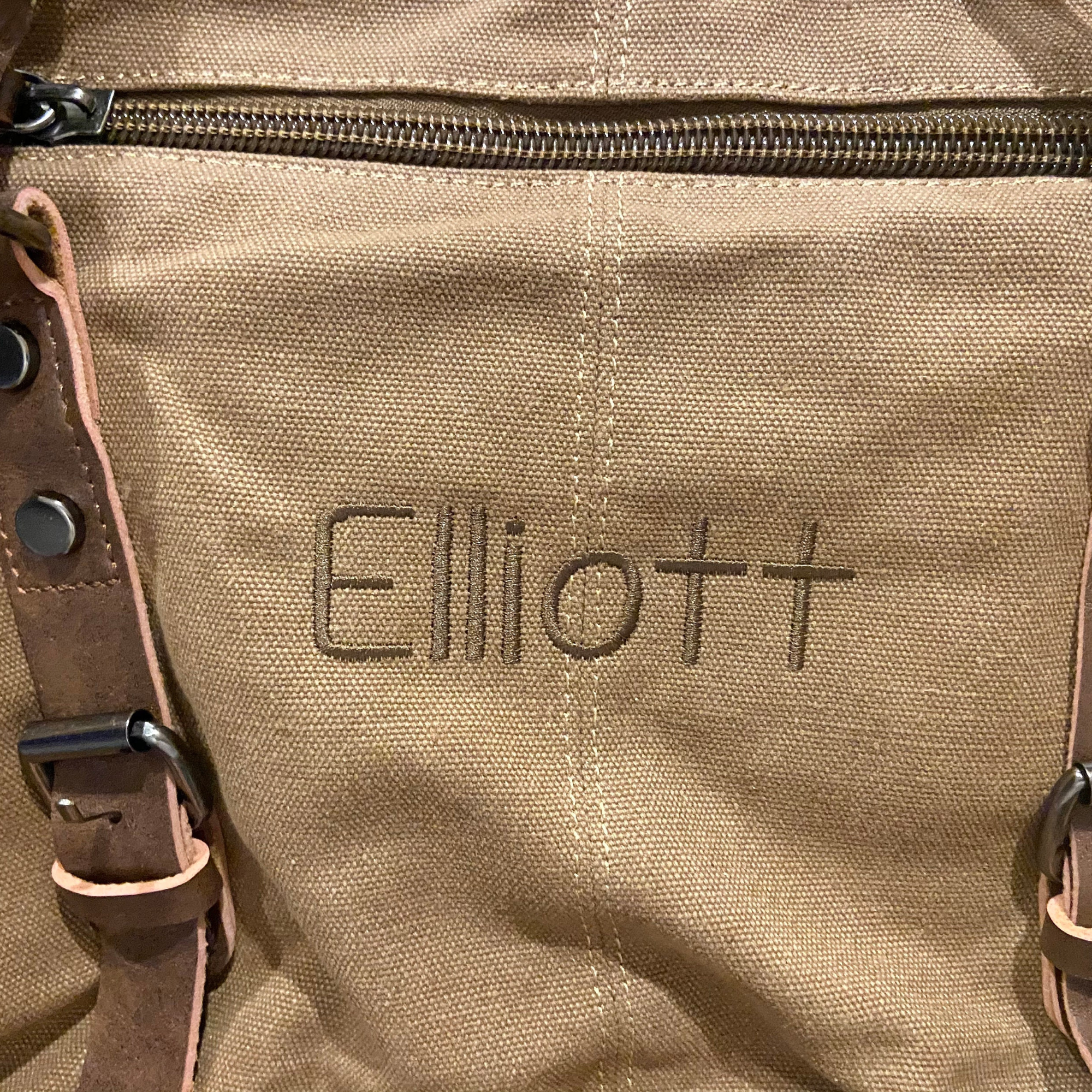 Personalized Monogram Embroidered Men’s Leather Duffle Bag | JNSBag83