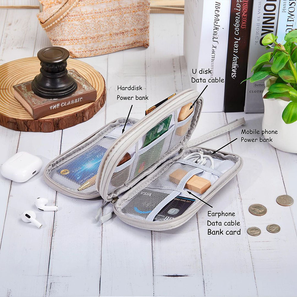 Personalized Travel Portable Cable Organizer Bag for Unique & Love | J