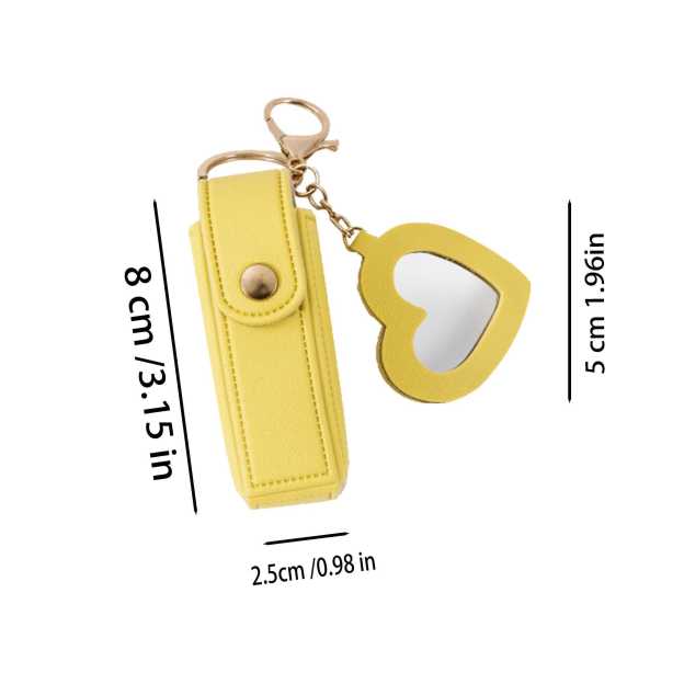 Personalized Lipstick Bag Keychain with Mirror for Unique & Love | JNSBag101
