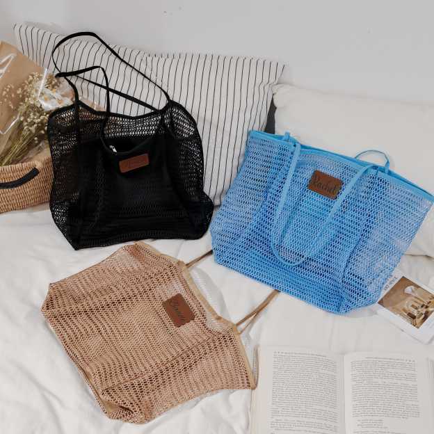 Personalized Name Leather Patch Beach Tote Bag for Unique & Love | JNSBag124